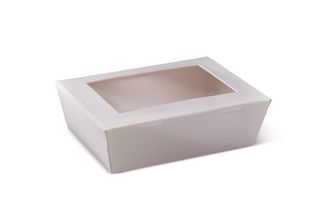 Lunch Box Window Large White (195 x 140 x 65mm) (Qty: 200)