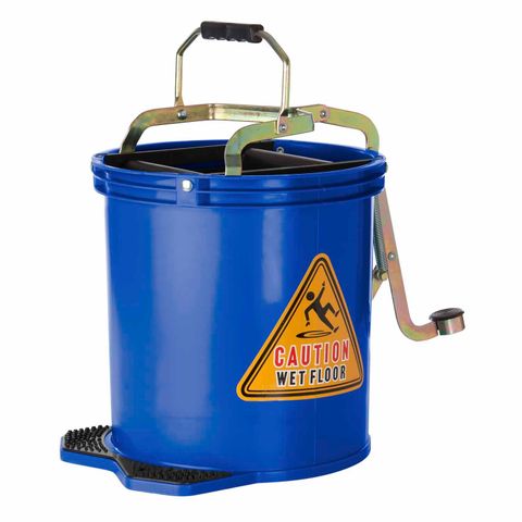 Blue Plastic Mop Bucket With Casters (Ea)