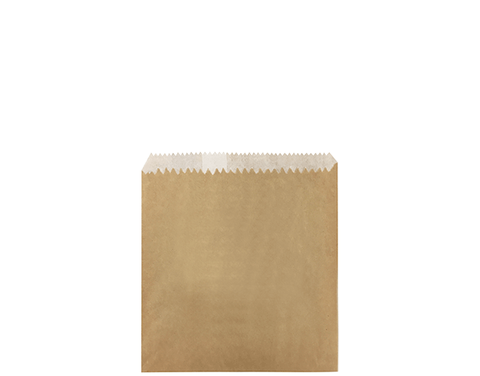 Paper Bag Brown 1/2 Sq Greaseproof Lined (160 x 140mm) (Qty: 500)