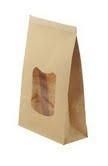 Medium Window Tin Tie Bag - Brown 246 X 115 X 72mm