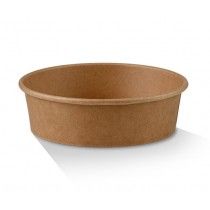 500ml Brown Kraft Supa Bowls (150mm D x 45mm H) (Qty: 400)