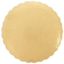 Gold Scalloped Cake Circle 11.5" 2mm Thick