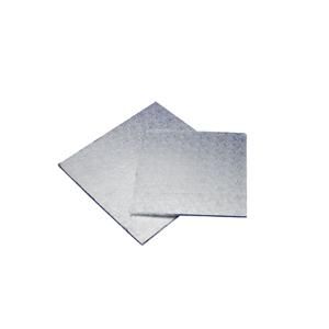 8" Heavy Duty Silver Cake Square (Qty: 50)