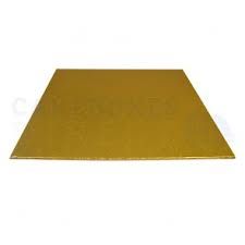 8" Heavy Duty Gold Cake Square (Qty: 50)
