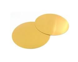 9" Gold Cake Circle (2mm Thick) (Qty: 50)