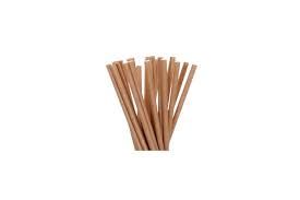 3-Ply Brown Kraft Cocktail Paper Straws (120mm L x 4.5mm) (Qty: 2500)