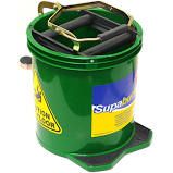 Green Plastic Mop Bucket With Casters (Ea)