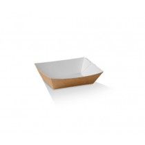 Food Tray #1 Brown/White (90 x 56 x 36mm) (Qty: 1000)