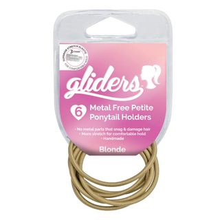GLIDERS HAIR TIES METAL FREE BLONDE 4PK