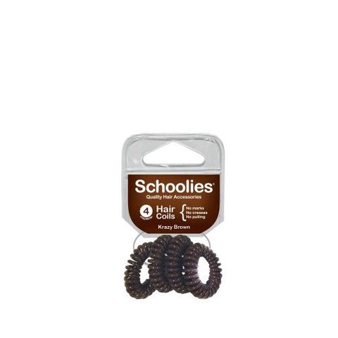 SCHOOLY HAIR COIL KOOL BROWN 4PK