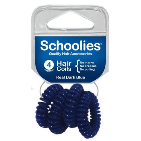 SCHOOLY HAIR COIL REAL DARK BLUE 4PK