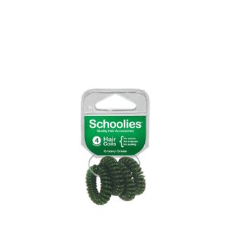 SCHOOLY HAIR COIL  GROOVY GREEN 4PK