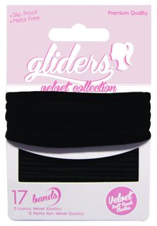 GLIDERS HAIR TIES VELVETS BLACK