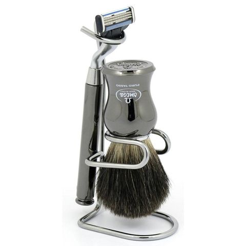 OMEGA QUALITY BADGER SHAVING BRUSH SET