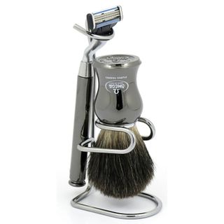 OMEGA QUALITY BADGER SHAVING BRUSH SET
