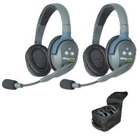 Eartec UltraLITE 2 Person System w/ 2 Double Headsets