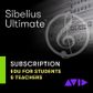 Avid Sibelius Ultimate 1-Year Subscription NEW EDUCATION