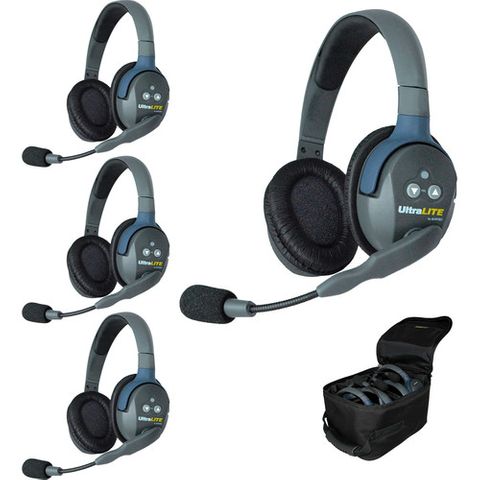 Eartec UltraLITE 4 Person System w/4 Double HeadSets