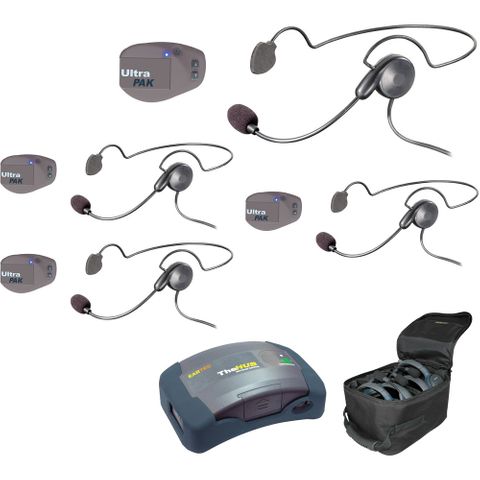 Eartec UltraPAK 1-HUB, 4- UltraPAK  & 4- Cyber Headsets