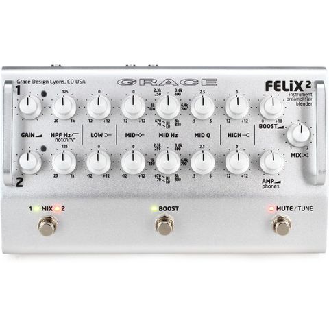 Grace Design Felix 2 Instrument Preamp/Blender - Silver &  Black