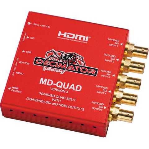DECIMATOR MD-QUAD 3G/HD/SD-SDI Quad Split Multi-Viewer