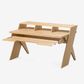 De-Fi Platform Studio Desk with Keyboard Tray (Natural)