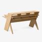 De-Fi Platform Studio Desk with Keyboard Tray (Natural)