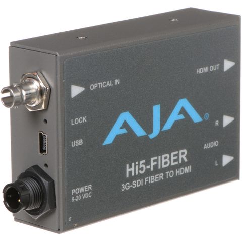 AJA HI5FIBER HD/SD-SDI Over Fiber to HDMI Video Converter