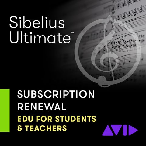 Avid Sibelius Ultimate 1-Year Subscription EDUCATION RENEWAL