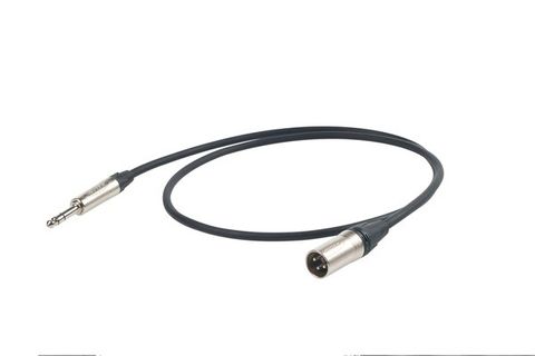 Proel XLR Input Lead MXLR > TRS 5m 95% Braid Shield BK