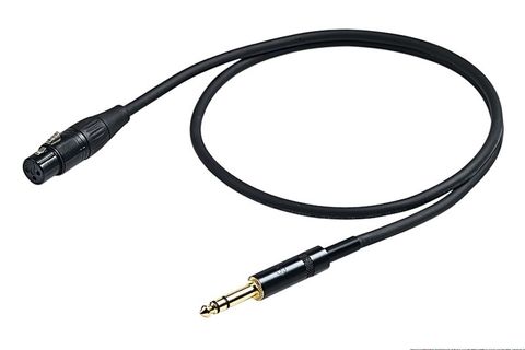 Proel Mic Lead FXLR > TRS 3m Spiral Shield BLACK