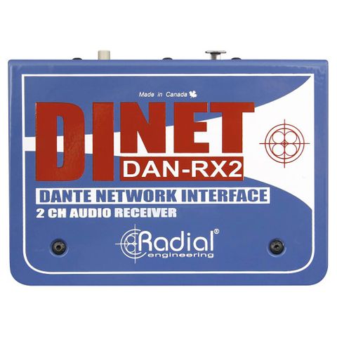 Radial DAN-RX2 DiNET Dante Receiver over Ethercon w Neutrik