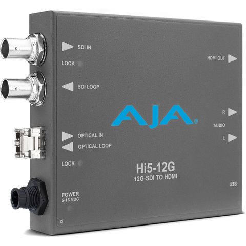 AJA Hi5-12G-R Converter with Fiber LC Receiver
