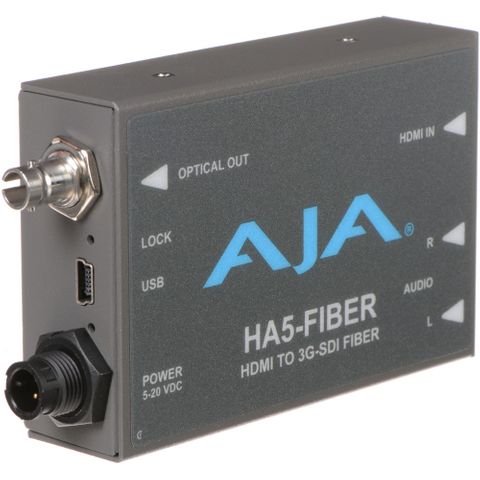 AJA HA5-Fiber HDMI to 3G-SDI Fiber Mini Converter