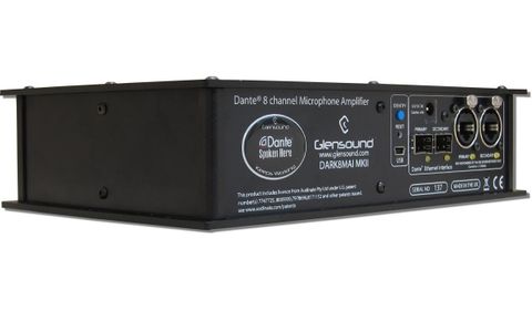 Glensound DARK8MAI MKII 8 Input Mic Amp for Dante/ AES67