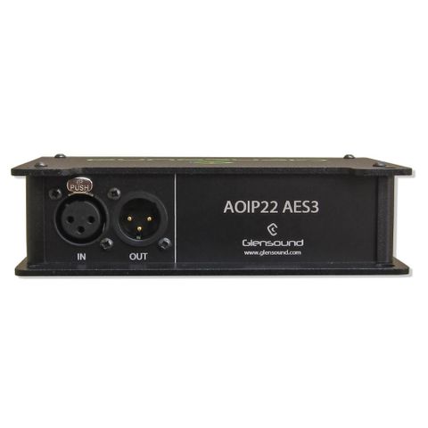 Glensound AoIP22 AES AES3 interface for Dante/AES67