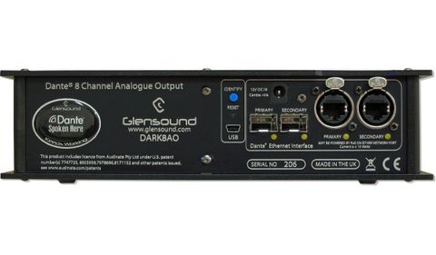 Glensound DARK8O Portable 8 Channel Dante/AES67 Network