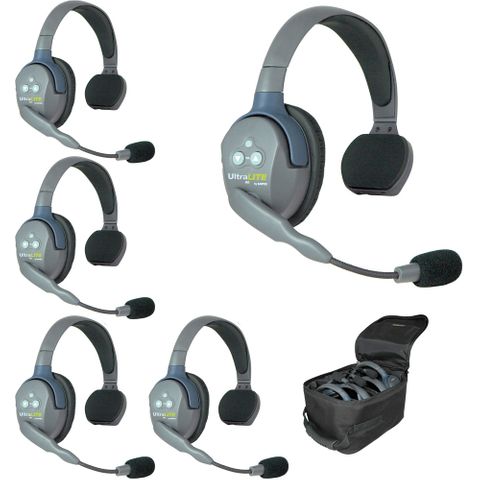 Eartec Ultralite 5 person, single headsets