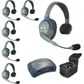 Eartec UltraLITE & HUB 6 person system w/ 6 Single Headsets