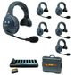 Eartec EVADE EVx6S Wireless Intercom w 6 Single Ear Headsets