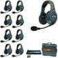 Eartec EVADE EVx9D Wireless Intercom w 9 Dual Ear Headsets