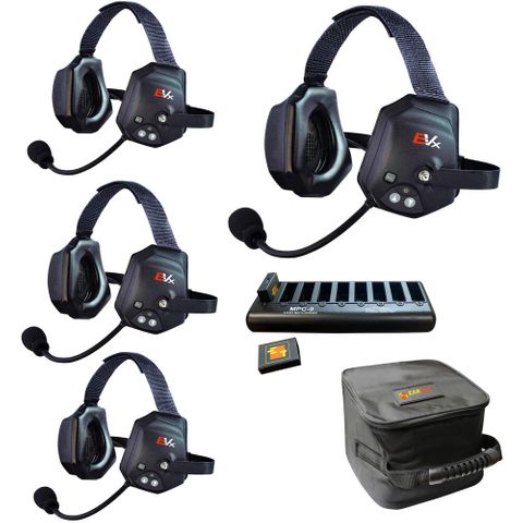 Eartec EVADE Xtreme Wireless Intercom System with 4 Headsets