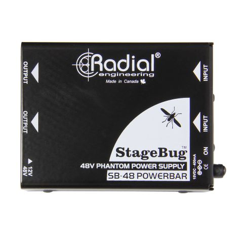 Radial SB-48 Compact Stereo In-Line 48V Phantom Power Supply