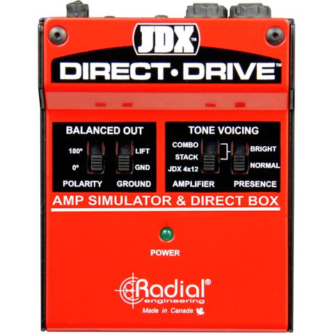 Radial JDX Direct-Drive Amp Simulator and DI Box