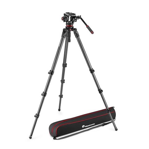 Manfrotto 504X Fluid Video Head with 536 Carbon Fiber Tripod