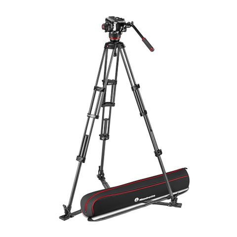 Manfrotto 504X Fluid Video Head with CF Twin Leg Tripod GS