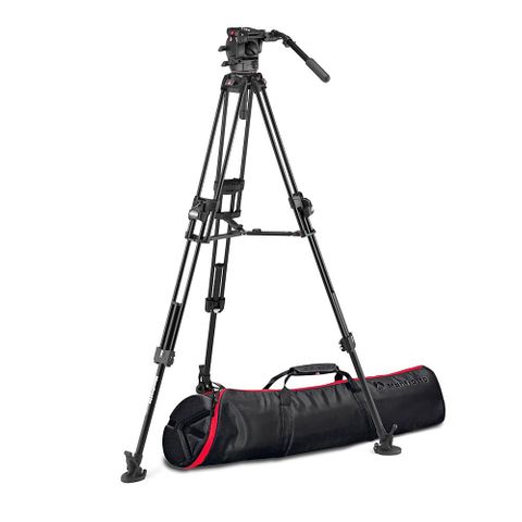 Manfrotto 526 Pro Video Head with 645 Fast Twin Alu Tripod