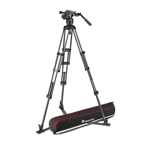 Manfrotto Nitrotech 608 Video Head with CF Twin Leg Tripod GS