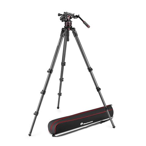 Manfrotto Nitrotech 612 Video Head with CF Tall Single Legs Tripod