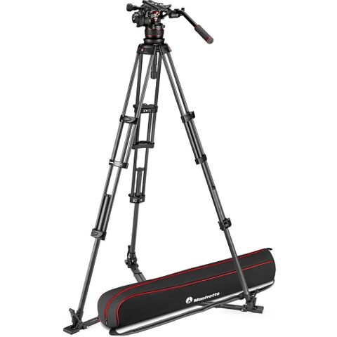 Manfrotto Nitrotech 612 Video Head with CF Twin Leg Tripod GS